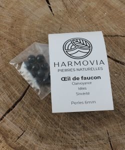 Perles Oeil de Faucon 'AA' 6mm, 1 pièce